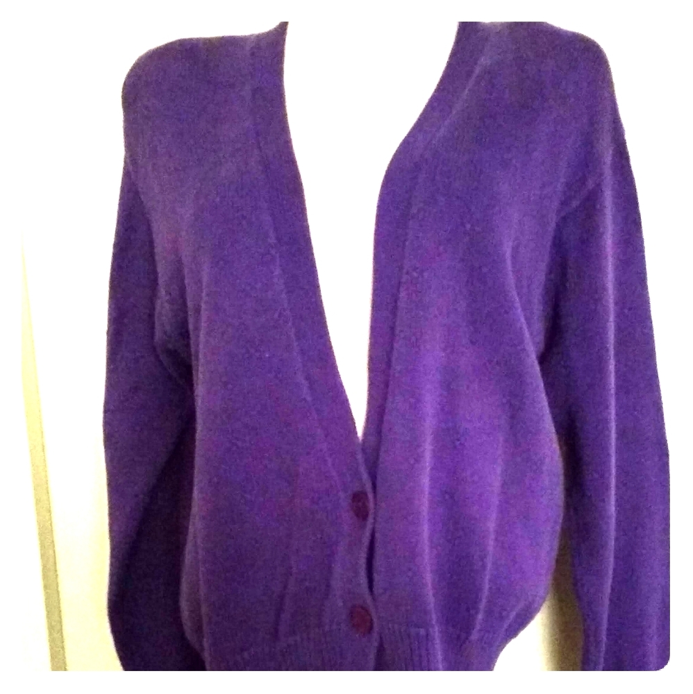 Purple cardigan